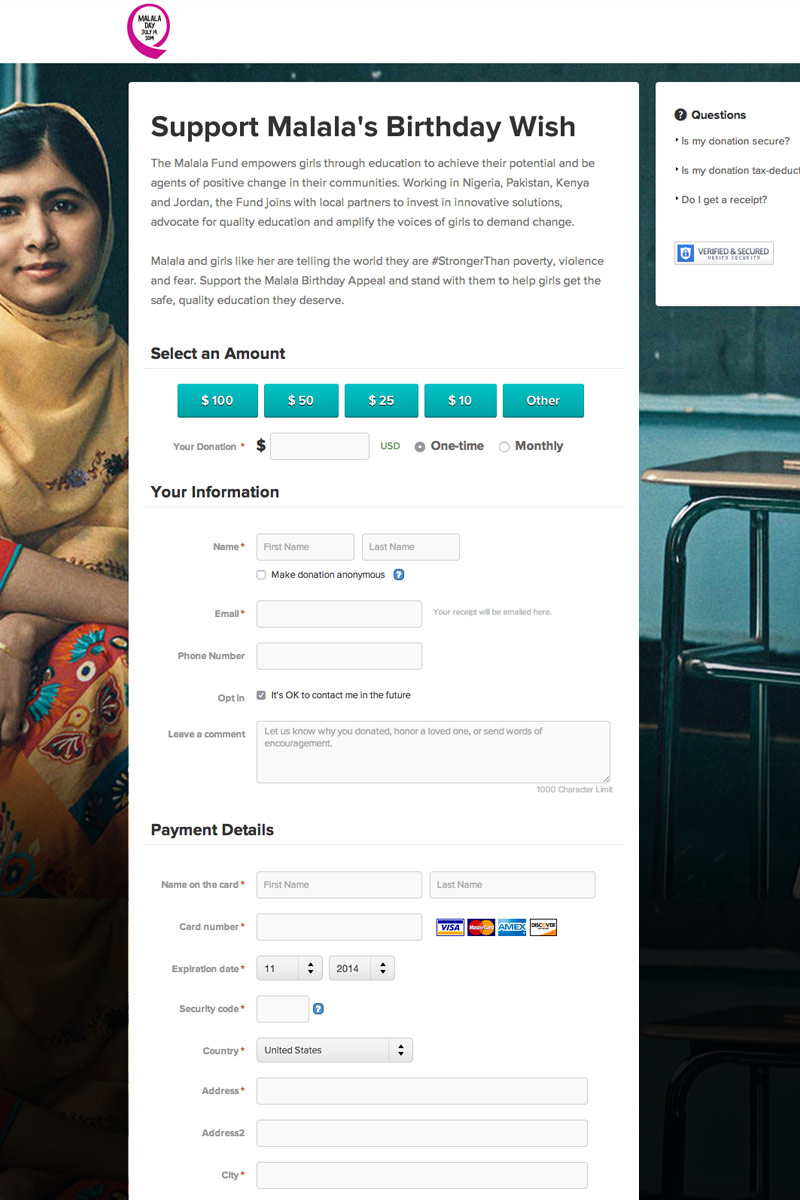Malala Fund - Malala Day screenshot
