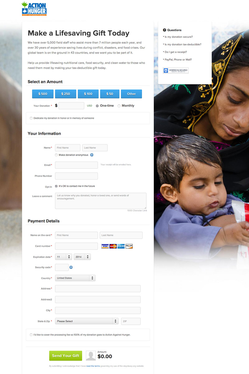 Action Against Hunger screenshot