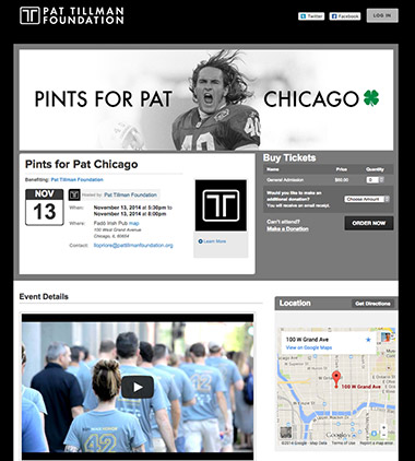 Pat Tillman Foundation - Pints for Pat Chicago thumbnail
