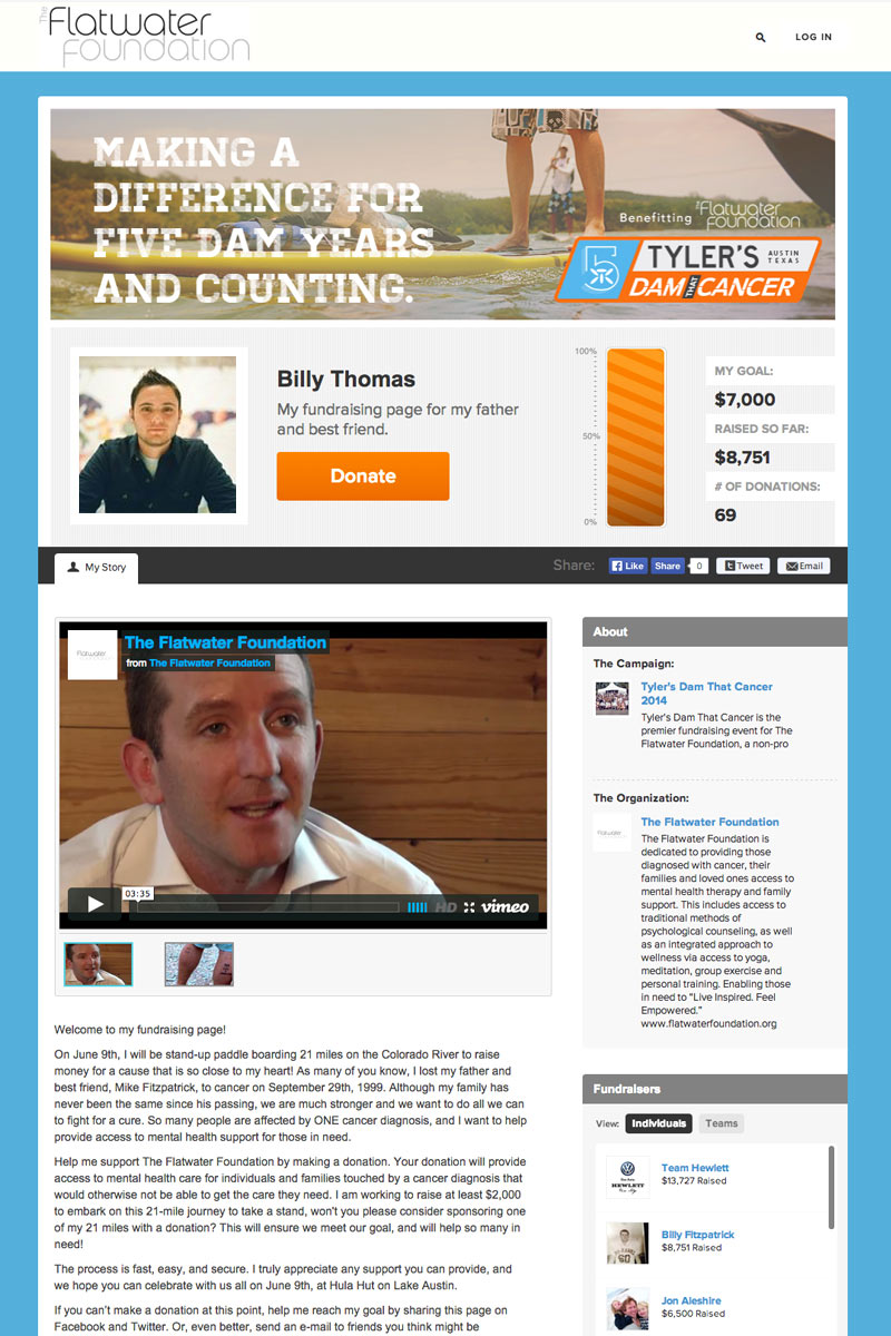The Flatwater Foundation screenshot