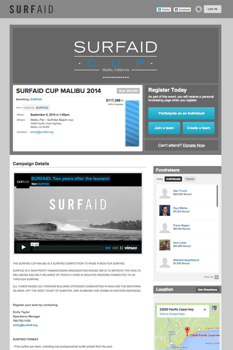 Surfaid screenshot